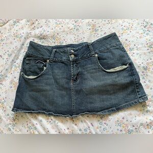Younique Blue Denim Mini Skirt